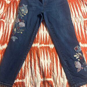 Chicos Denim with Embroidery